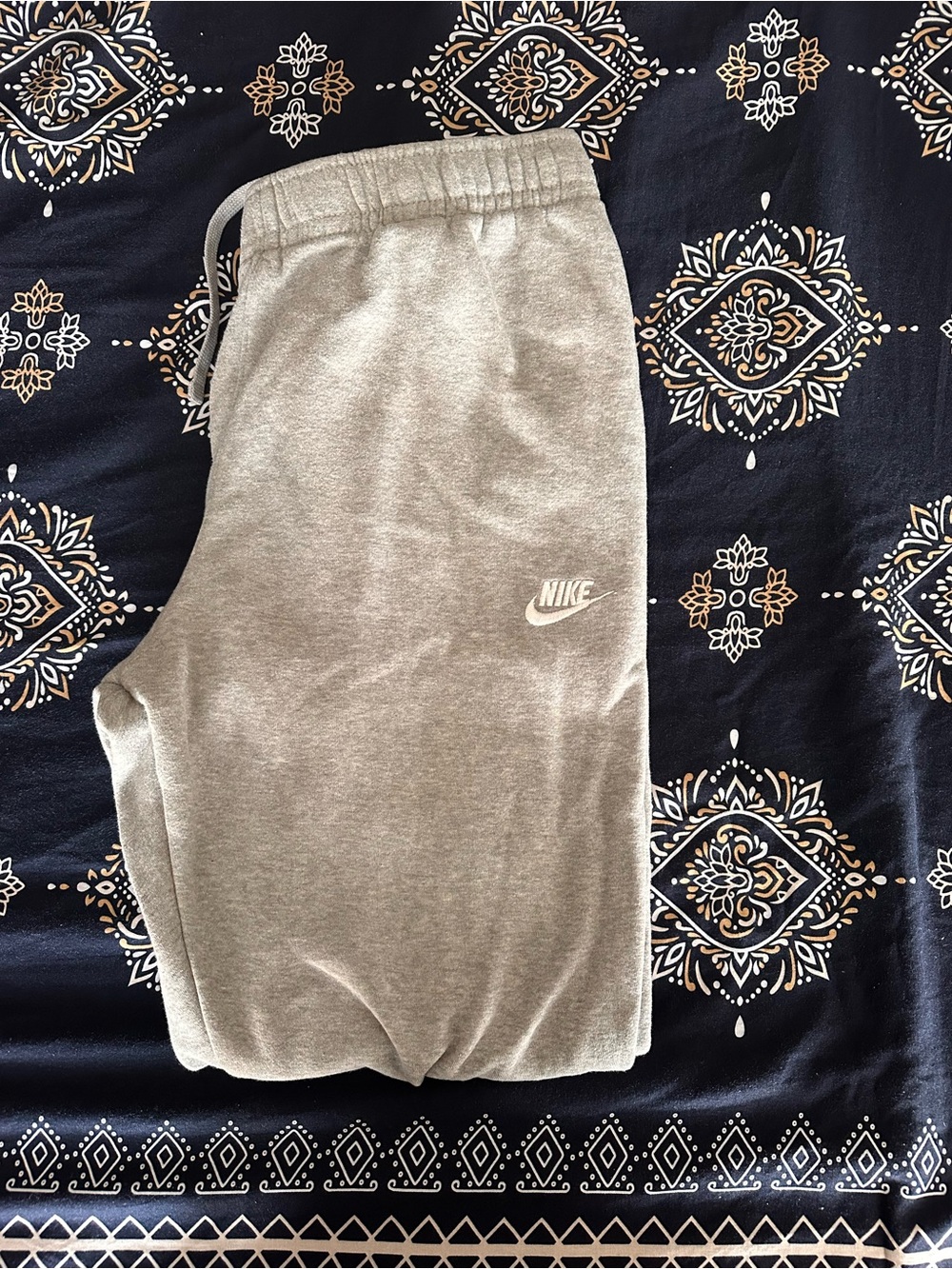 Nike Gray Men's Joggers with White Swoosh